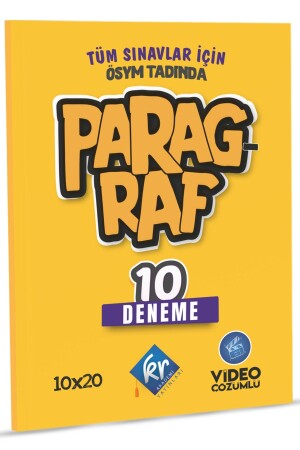 Tüm Sınavlar Için Paragraf 10 Deneme Video Çözümlü - Kr Akademi Yayınları