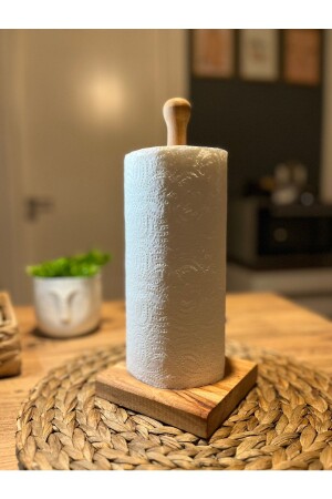 Tuna Wooden Paper Towel Holder Countertop Beech Wood Paper Towel Holder Napkin Holder - Tuna Avm
