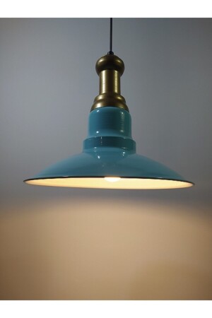 Turkuaz Yeşil Metal Sarkıt Vintage Avize Bronz Askılı MYL001612 - demet habek mylights