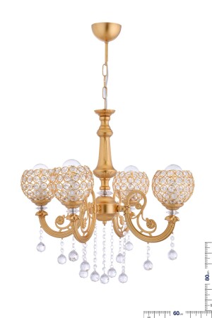 Turna 4 Luxury Stone Hat Chandelier (gold) PA. 0412 - polataydinlatma