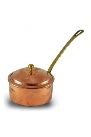 Turna Copper Dalyan Sauce Bowl with Lid 14 Cm Hand Forged Red Turna4802-1 P139S8798 - TURNA BAKIR