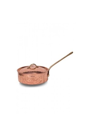 Turna Copper Karnıyarik Saucepan Single Handle 3 No 22 Cm Hand Forged Red Turna8164-1 P209S7759 - TURNA BAKIR
