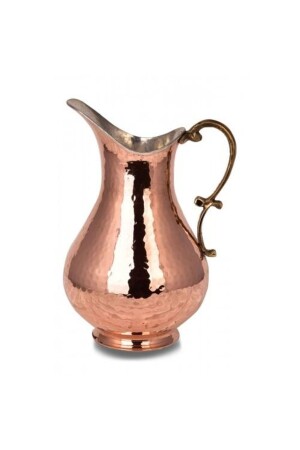 Turna Copper Maraş Jug No. 2 Hand Forged Red Turna7256-1 P168S2394 - TURNA BAKIR