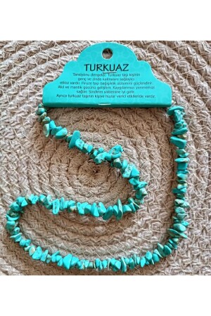 Turquoise Turquoise Stone Kırıktaş Healing Natural Stone Necklace Design - Devritarz