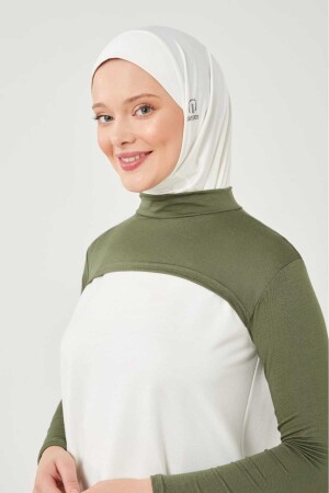 Turtleneck Neck Collar Cuff Khaki - Melodi Scarf