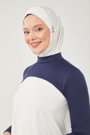 Turtleneck Neck Collar Cuff Navy Blue - Melodi Scarf
