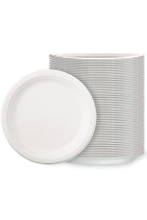 Tusemix 17 Cm Round 100 Pieces Foam Plate Round 17 Cm Mod 33 A 100 Pieces 33A - Tusemix