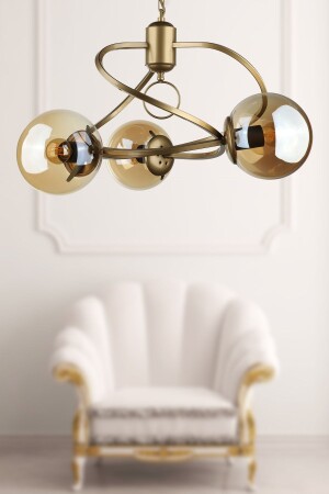 twist 3. Chandelier Antiqued Honey Glass BEG1299BEG03 - Begüsa