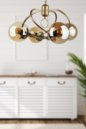twist 4. Chandelier Antiqued Honey Glass BEG1299BEG04 - Begüsa