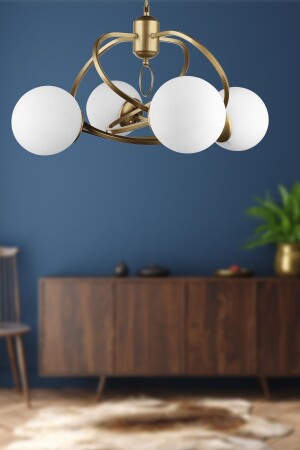 twist 4. Chandelier Antiqued White Glass BEG1299BEG04 - Begüsa