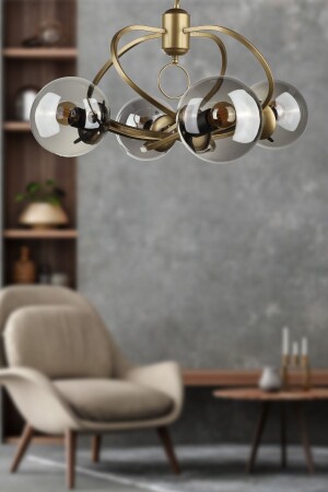 twist 4. Chandelier with Antique Smoked Glass BEG1299BEG04 - Begüsa