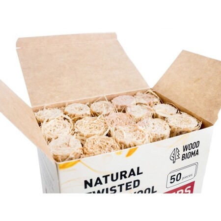 Twisted wood wool matches KamadoClub, 50pcs. - KamadoClub