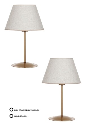Two-004 Eskitme Mat Gold Metal Abajur ABJTWO-004 - epifanio