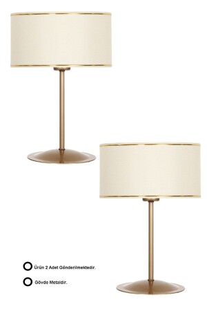 Two-005 Eskitme Mat Gold Metal Abajur - Epifanio