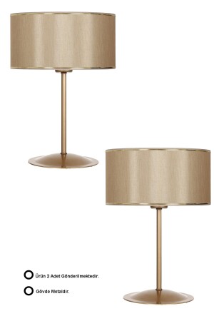 Two-005 Eskitme Mat Gold Metal Abajur ABJTWO-005 - epifanio