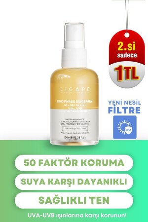 Two-Phase - Water-Based and Water-Resistant Sunscreen for Dry and Sensitive Skin 100ml - Licape