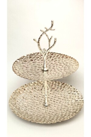 Two Tier Metal Presentation Bowl & Turkish Delight Bowl & Snack Bowl & Fruit Bowl TYC00588177821 - CHANCE GİFT