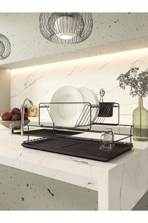 Two-Tier Modular Sliding Dish Rack Matte Black SM006 - SUNTEL BANYO MUTFAK AKSESUARLARI