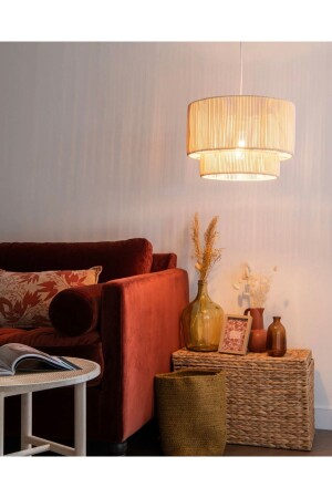 Two Tiers Macrame Bohemian Rustic Modern Scandinavian Style Chandelier Lighting Lamp - Nylife