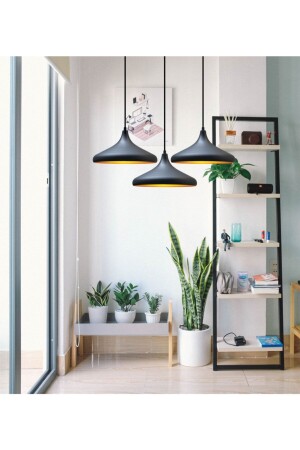 Üçlü Champion Siyah Sarkıt Lamba Yemek Masası Oturma Odası Mutfak Salon Otel Showroom Café BMM3019XXXX01 - Bamyum
