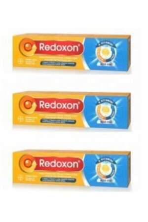Üçlü Etki C Vitamini D Vitamini Çinko Efervesan 15 Tablet - 3 Kutu cepte0019 - Redoxon