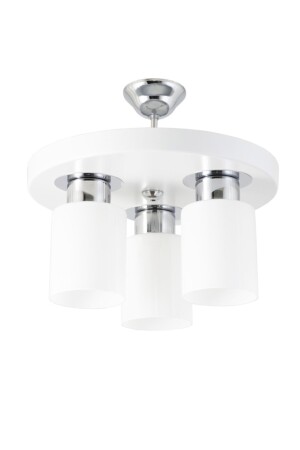 Üçlü Modern Spor Model Yuvarlak Tepsi Beyaz Avize LMBDR35013 - Lambadar