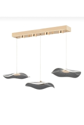 Üçlü Sıralı Sarkıt Led Avize Jellyfish Gold Sarı Ledli Avize fico0046 - Fico Home