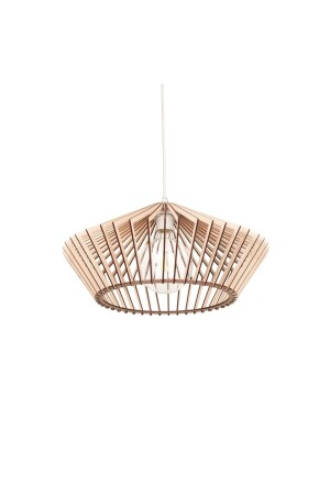 Ufo Design Decorative Cornered Natural Wood MDF 3D Rustic Living Room Chandelier AVZSRF0030 - hü ma tasarım ve aksesuar