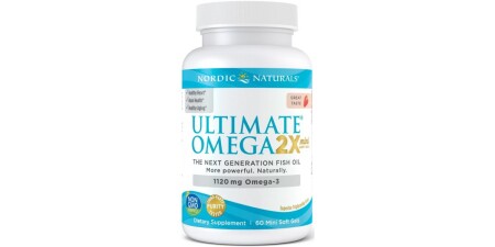 Ultimate Omega 2X Mini, 1120mg Çilek Aromalı - 60 mini yumuşak kapsül - Nordic Naturals