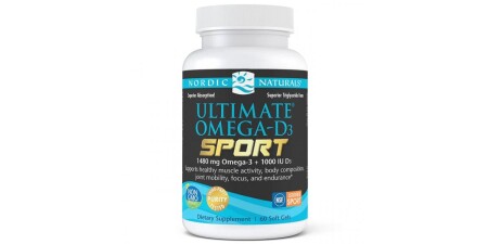 Ultimate Omega-D3 Sport, 1480mg Limon - 60 yumuşak kapsül - Nordic Naturals