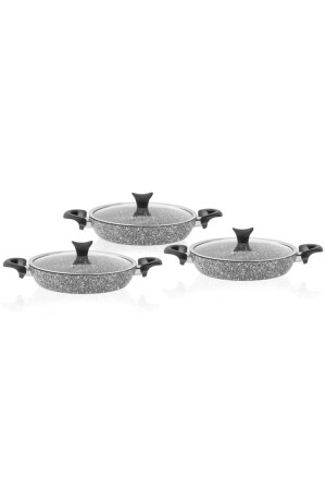 Ultra Granite 3-Piece Omelette Set Pan with Lid - Taç
