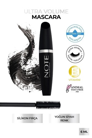 Ultra Volume Mascara with Volume and Curling Effect MSCR ULTRA VOLUME - Note Cosmetics