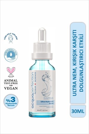 Ultra Yoğun Nemlendirme Dolgunlaştırıcı Etkili - Kırışık Karşıtı %3 Hyaluronic Serum 30ml - Acqua Perfection