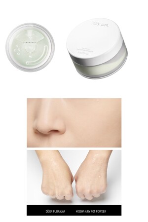 Ultraleichtes Anti-Rötungs-Puder 10g Airy Pot Powder Mint - Missha