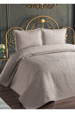 Ultrasonic Quilted Shiny Double Bedspread and Pillow Cases (waist Color ) dop14350683igo - Faiend