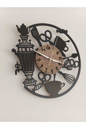 Üm-ra Lazer Küchencafé-Wanduhr – 40 x 40 cm - Ümra Lazer