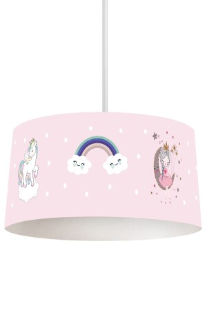 Unicorn and Princess Patterned Children's and Baby's Room Pendant Lamp Chandelier Tlav-281 TLAV-281 - Talia Home