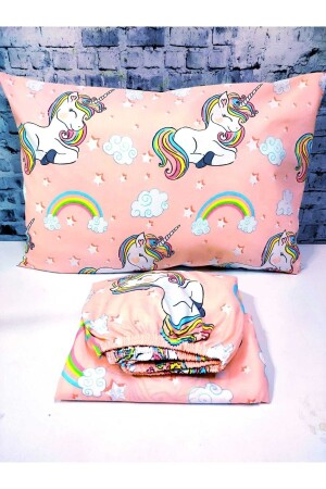 Unicorn Cotton Fabric Elastic Sheet Set - Gasel Çarşi