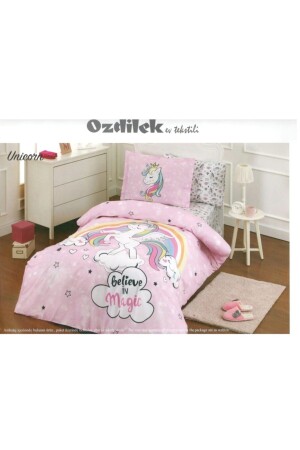 Unicorn Pembe Tek Kişilik Nevresim Takı OZDUNCRTKNT - Özdilek