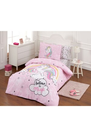 Unicorn Pink Single Duvet Cover Set 02208 - Özdilek
