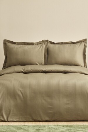 Uniq 100% Cotton Single Satin Duvet Cover Set Khaki 200. 21. 01. 0700 - Karaca Home