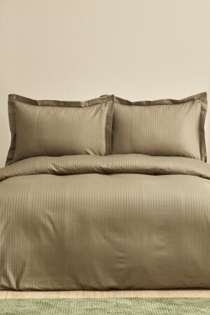 MNZ-Uniq 100% القطن مزدوج ساترين غطاء غطاء مجموعة خاكي 200. 21. 01. 0699 - Karaca Home