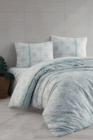 Unique Mint 100% Cotton Ranforce Double Duvet Cover Set 200x220 CTNTUQ20 - Cote Blanc