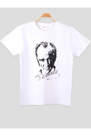 Unısex 23 Nisan 29 Ekim 10 Kasım 19 Mayıs Gösteri Kostüm Atatürk Baskılı Kırmızı Kısa Kol T-shırt - Genel Markalar