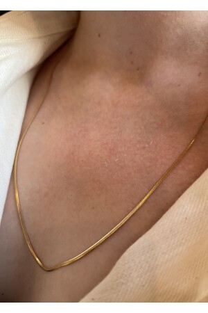 UNISEX 60 CM THIN FLAT ITALIAN CHAIN ​​NECKLACE - Kiligistanbul