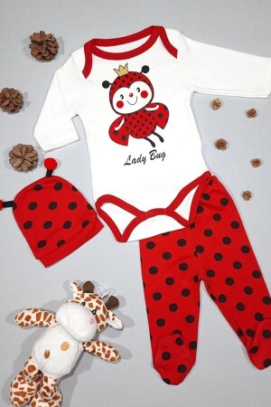 Unisex Baby Ladybug Bodysuit Set of 3 - Mai Perla