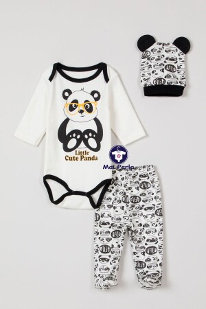 Unisex Baby Panda Bodysuit Set 3 Pieces - Mai Perla