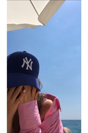Unisex Baseball Nyc Hat Navy Blue - White - Goldmine