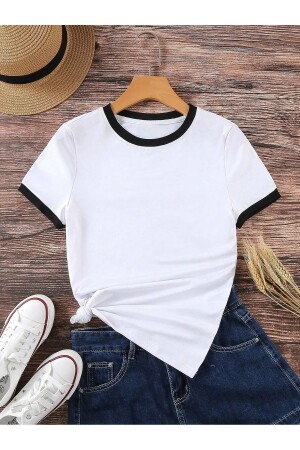 Unisex Beyaz Penye İnterlok T-Shirt - Know
