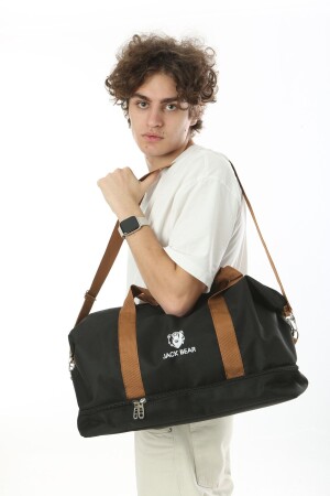 UNISEX BLACK COLOR LONG STRAPPED TRAVEL AND SPORTS BAG WATERPROOF CABIN SIZE - Fao Polo